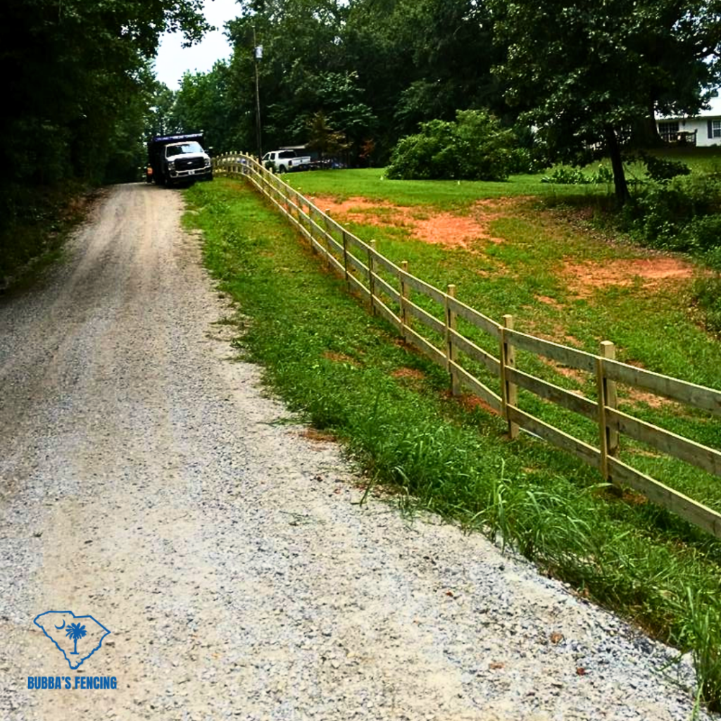 A simple but modern fence done by Bubba's Fencing for one of his happy clients